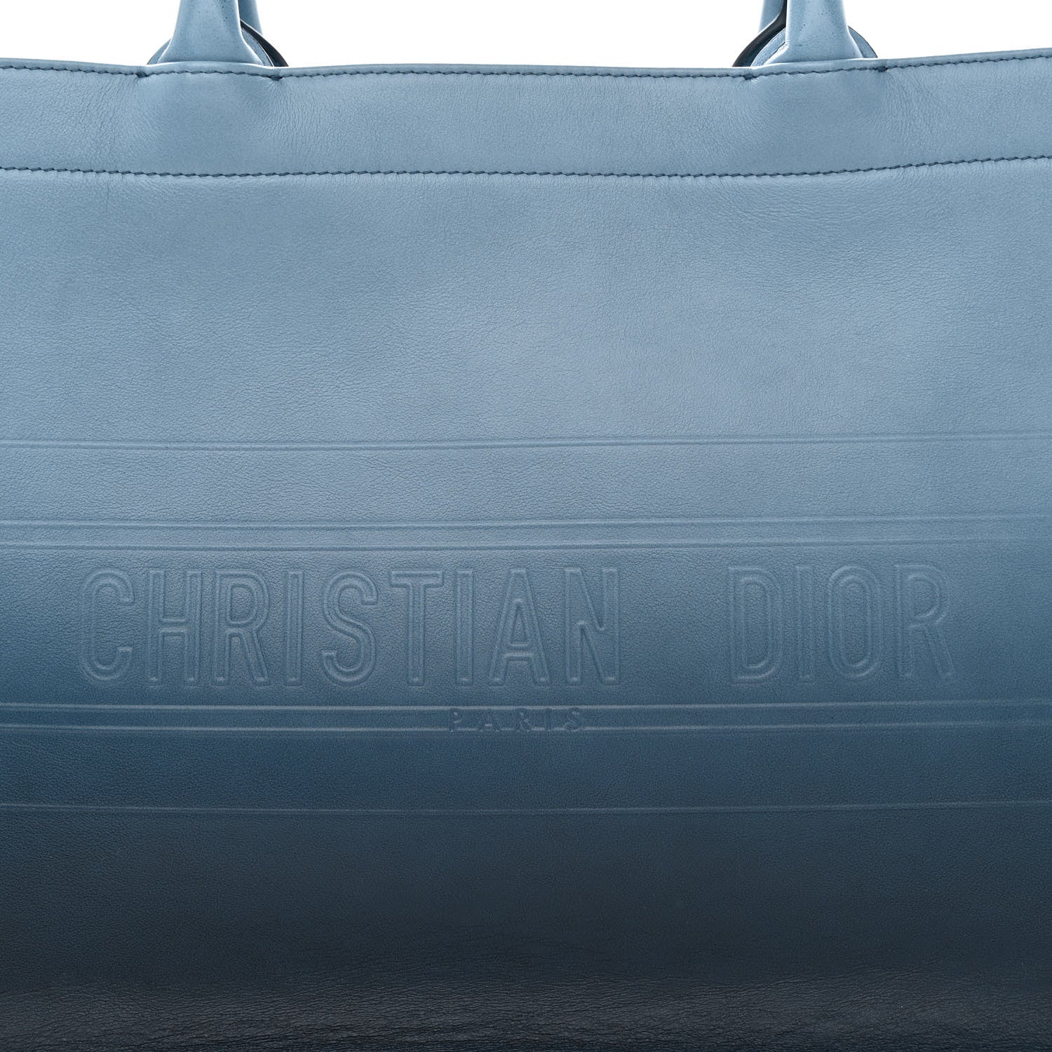 Christian Dior Gradient Smooth Calfskin Embossed Medium Book Tote Indigo Blue 8 of 10
