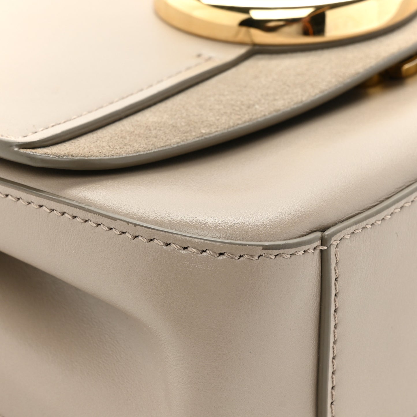 Calfskin Small C Double Carry Motty Grey