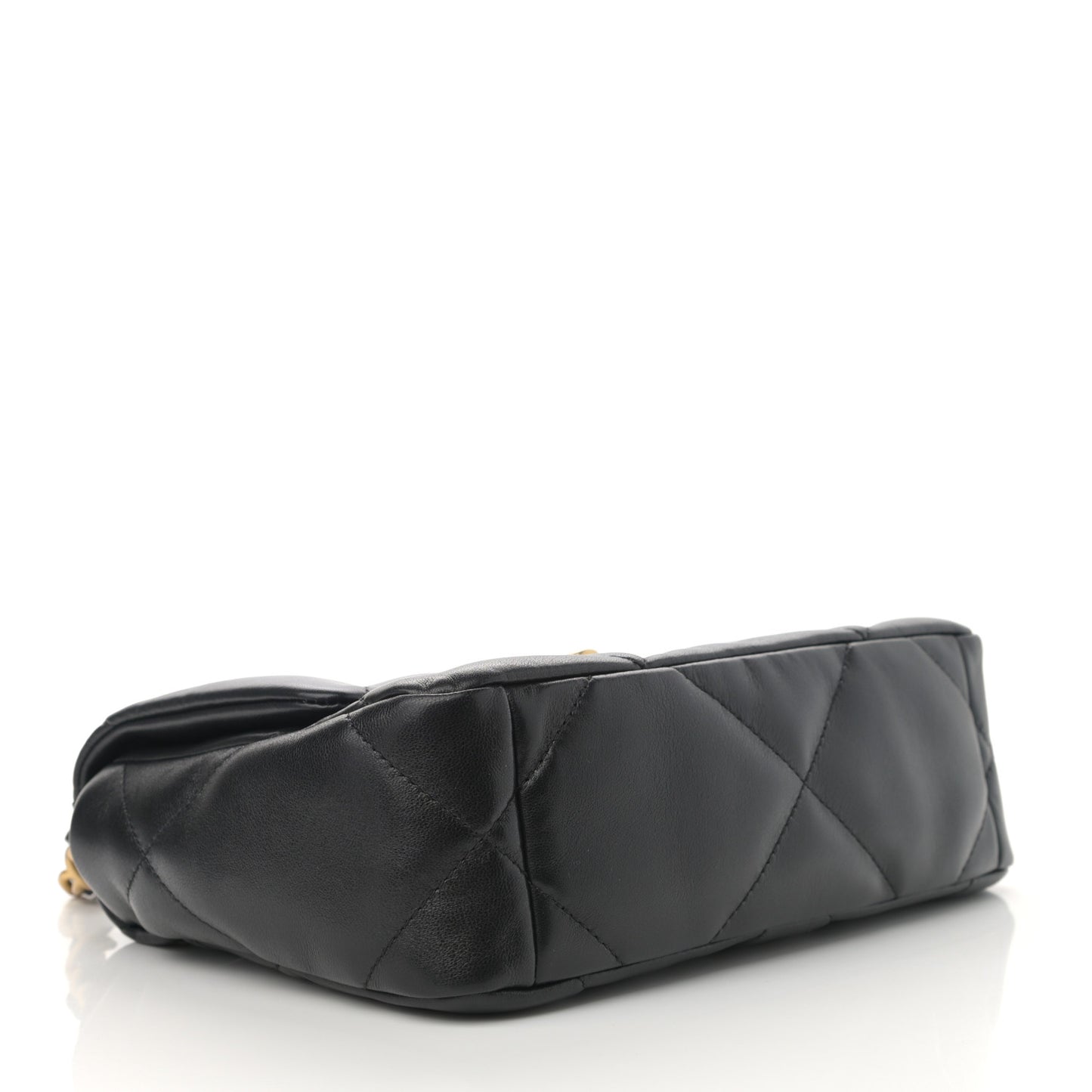 Lambskin Quilted Medium Chanel 19 Flap Black