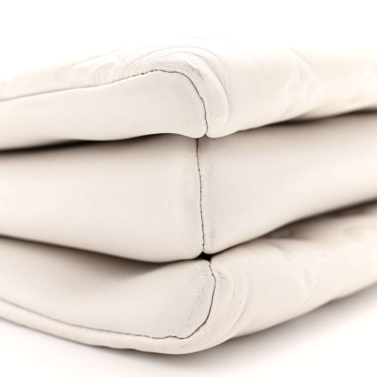 Lambskin Embossed Monogram Coussin PM Beige Cream
