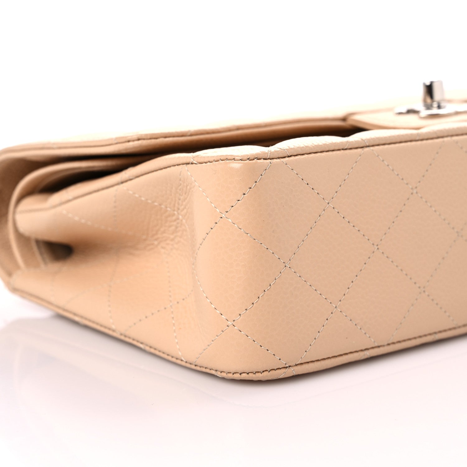 Chanel Caviar Quilted Medium Double Flap Beige 8 of 9