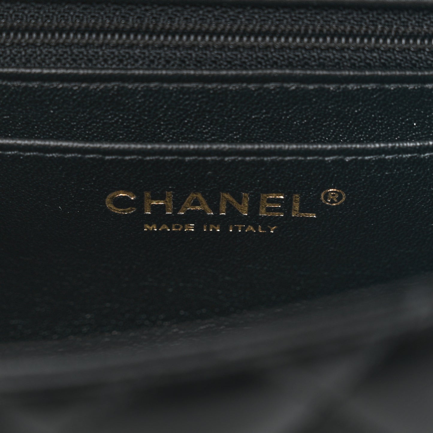 Lambskin Quilted Mini Square Flap Black