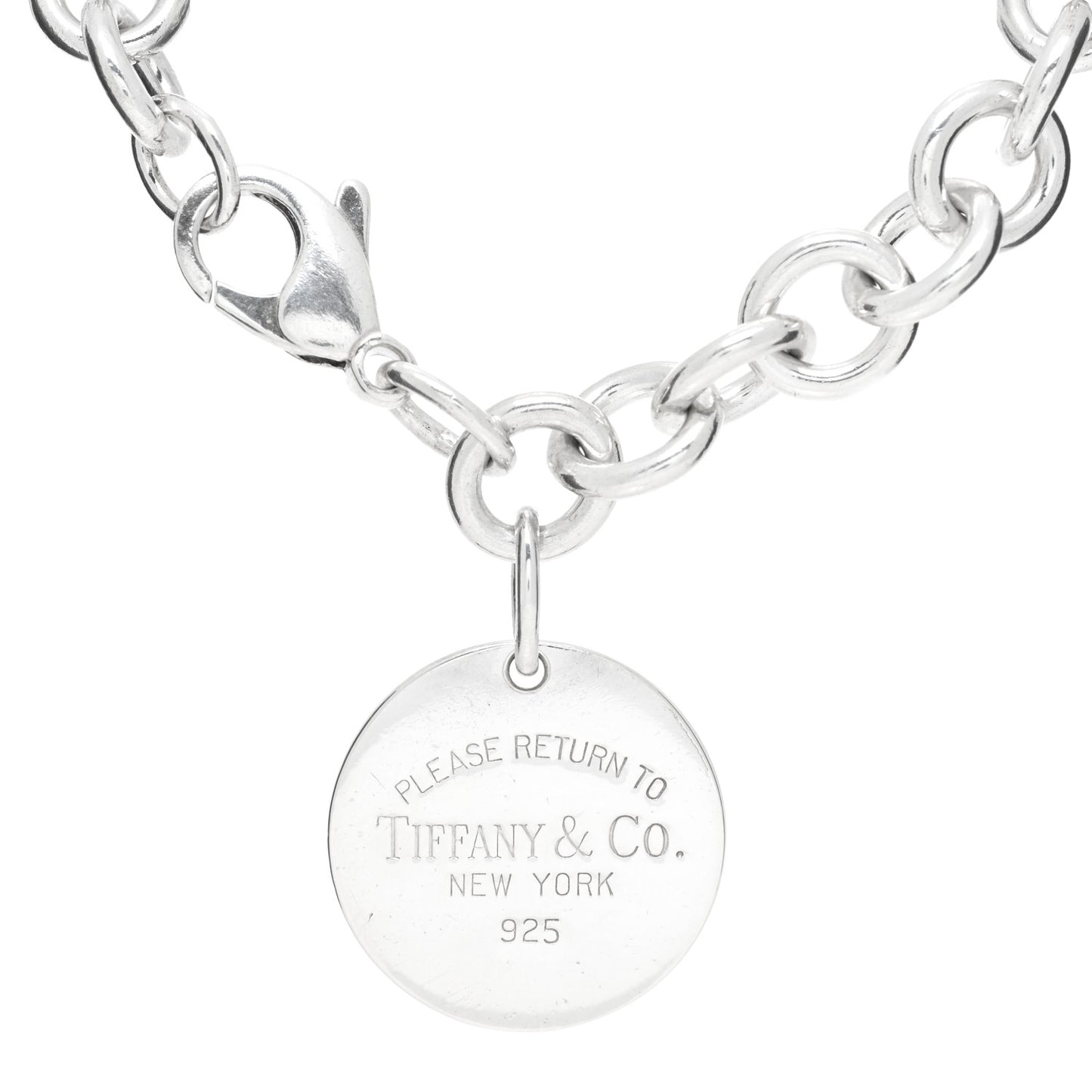 Sterling Silver Return to Tiffany Round Tag Charm Bracelet