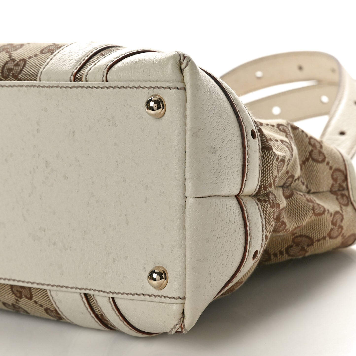 Monogram Horsebit Shoulder Bag Off White