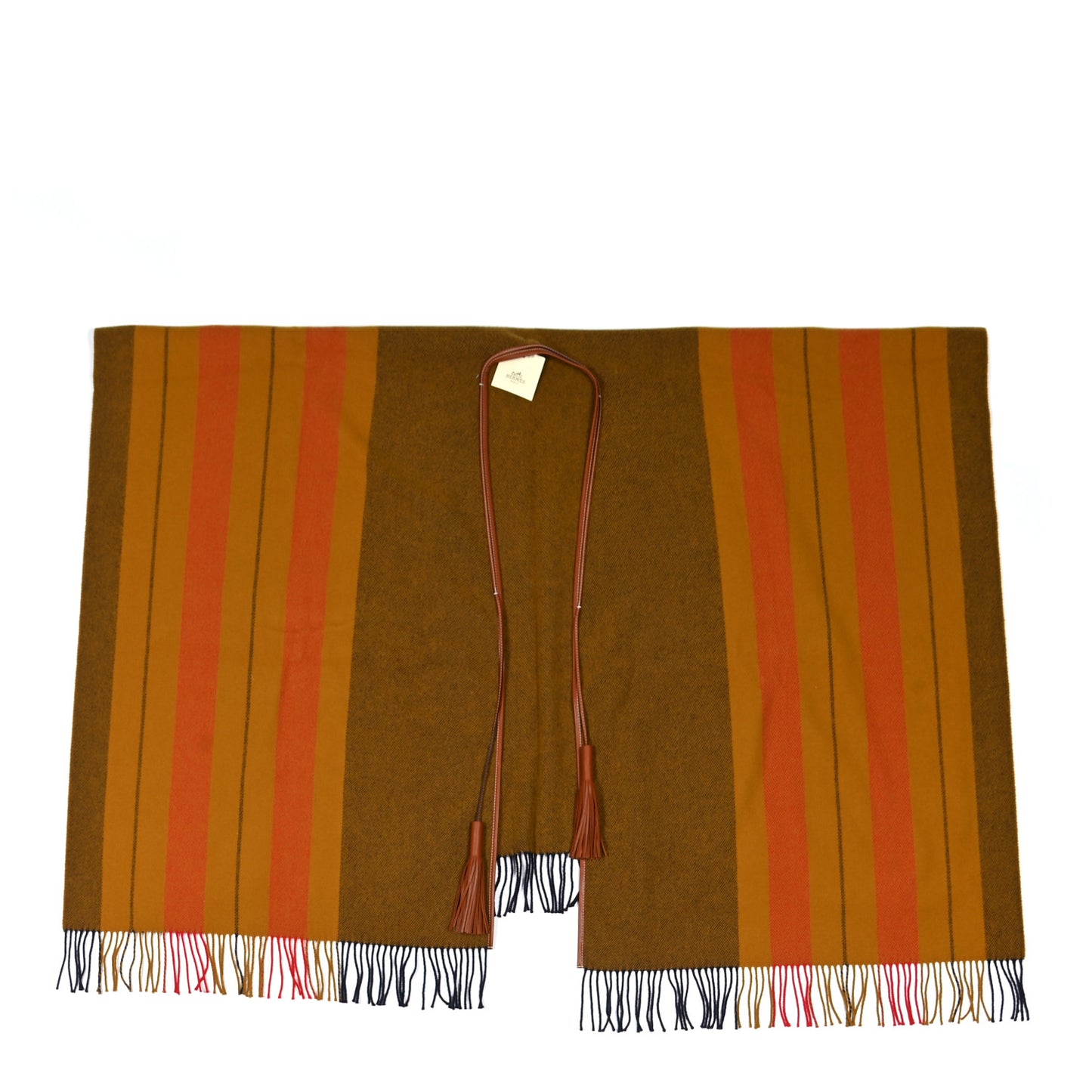 Merino Wool Cashmere Rocabar Poncho Paille