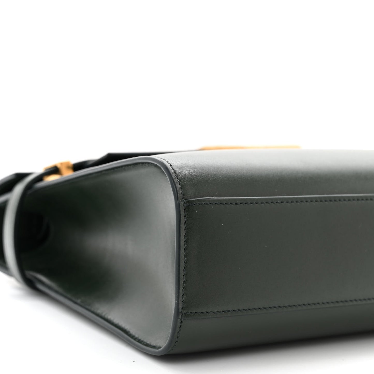 Smooth Calfskin Medium Manhattan Shoulder Bag Dark Green