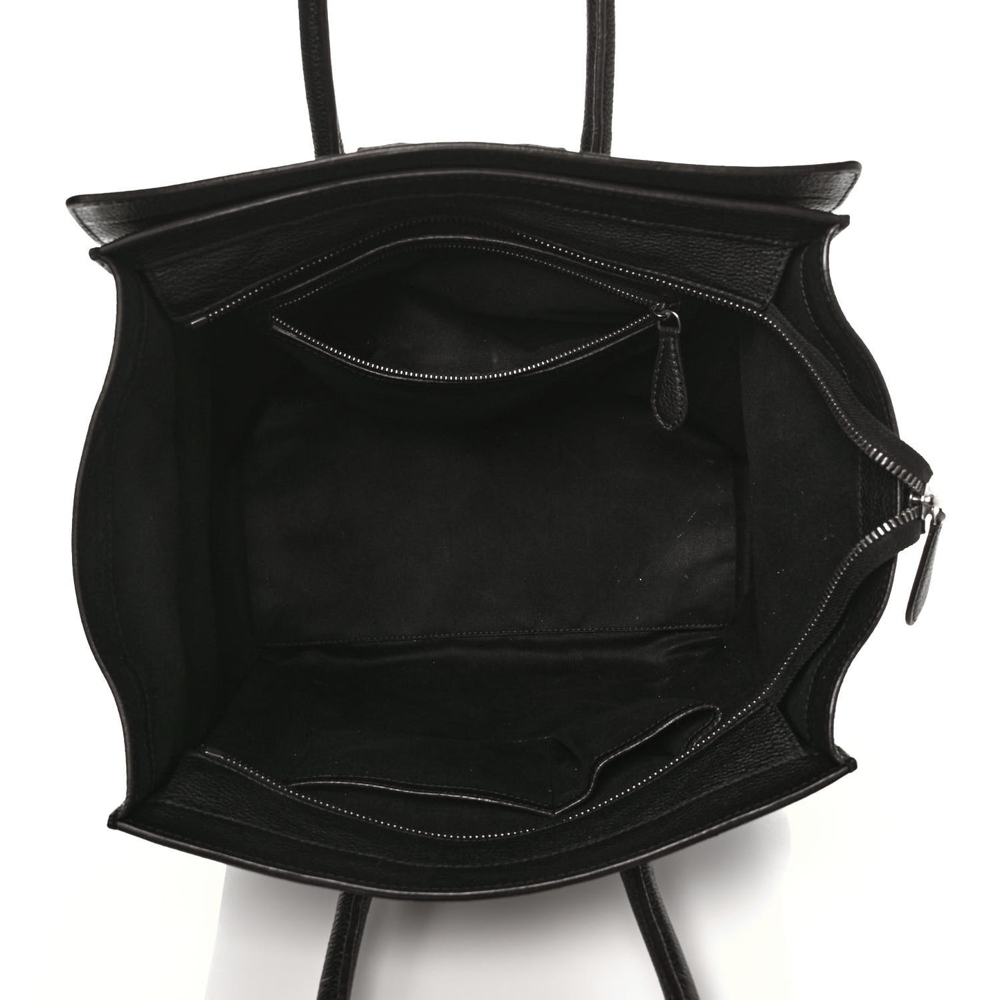 Drummed Calfskin Medium Luggage Black
