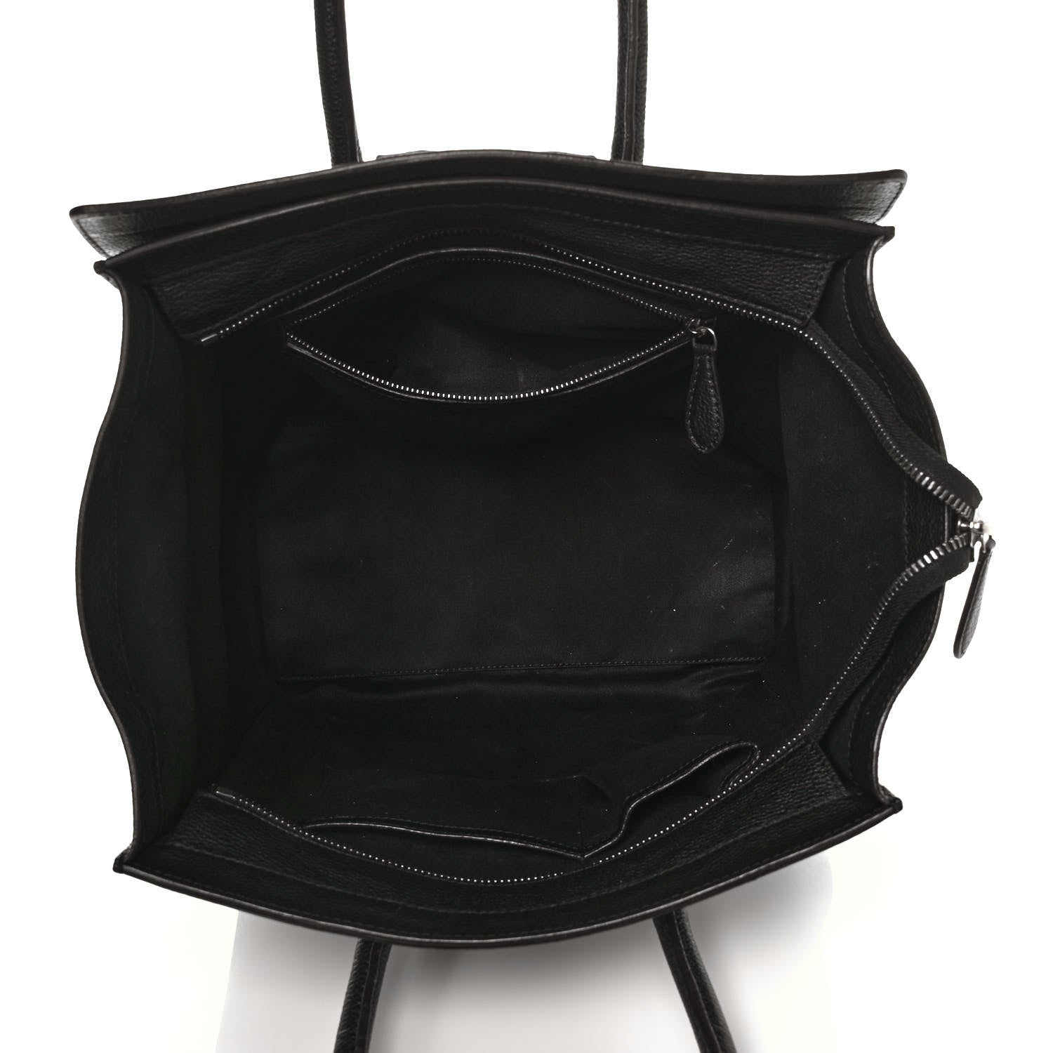 Celine Drummed Calfskin Medium Luggage Black 4 of 11