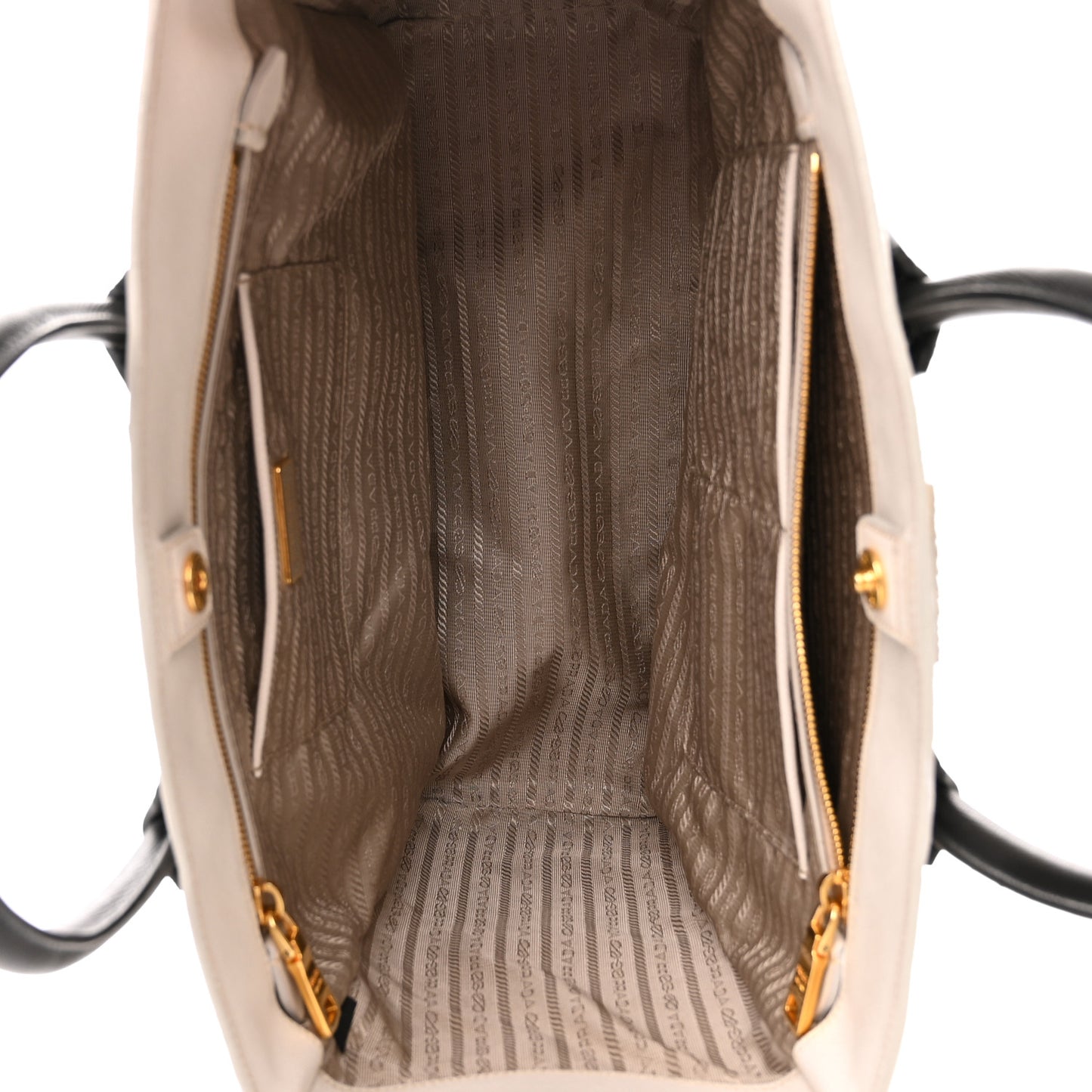 Saffiano Medium Bi-Color Top Handle Tote Black Talco