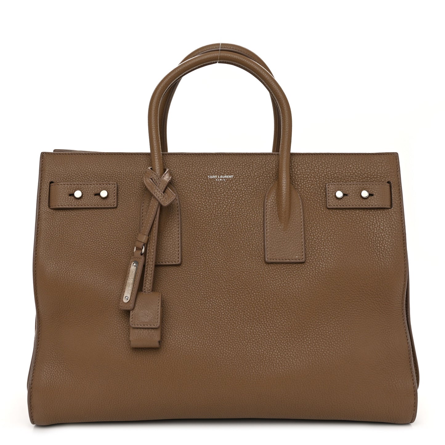 Grained Calfskin Medium Souple Sac De Jour Taupe