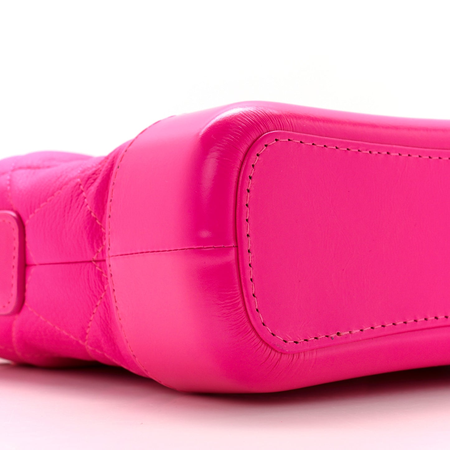 Goatskin Quilted Small Gabrielle Hobo Pink