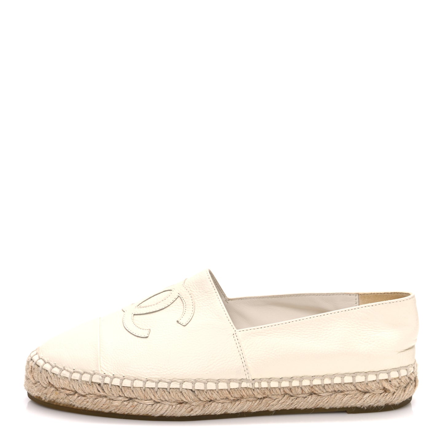 Lambskin CC Espadrilles 37 White