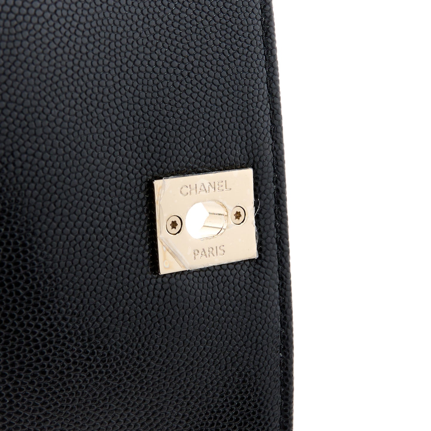 Caviar Quilted Mini Coco Handle Flap Black