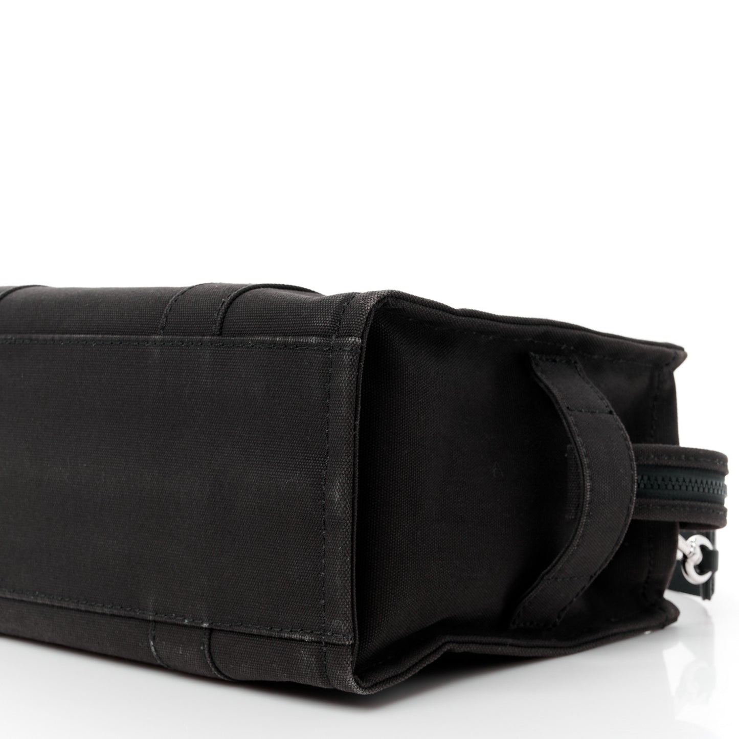 Cotton Canvas Small The Traveler Tote Bag Black