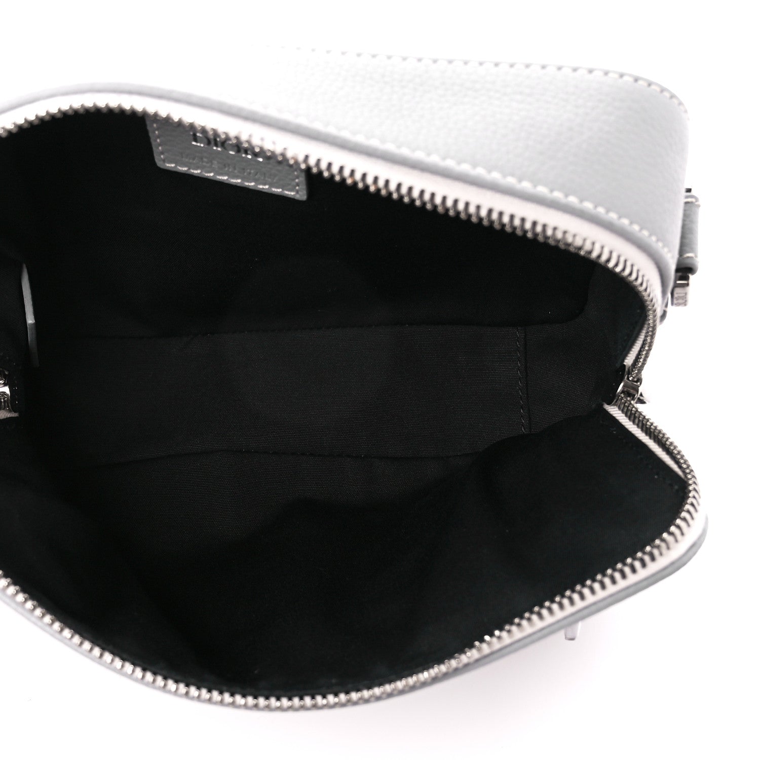 Christian Dior X BIRKENSTOCK Grained Calfskin Embroidered Safari Messenger Grey White 5 of 10