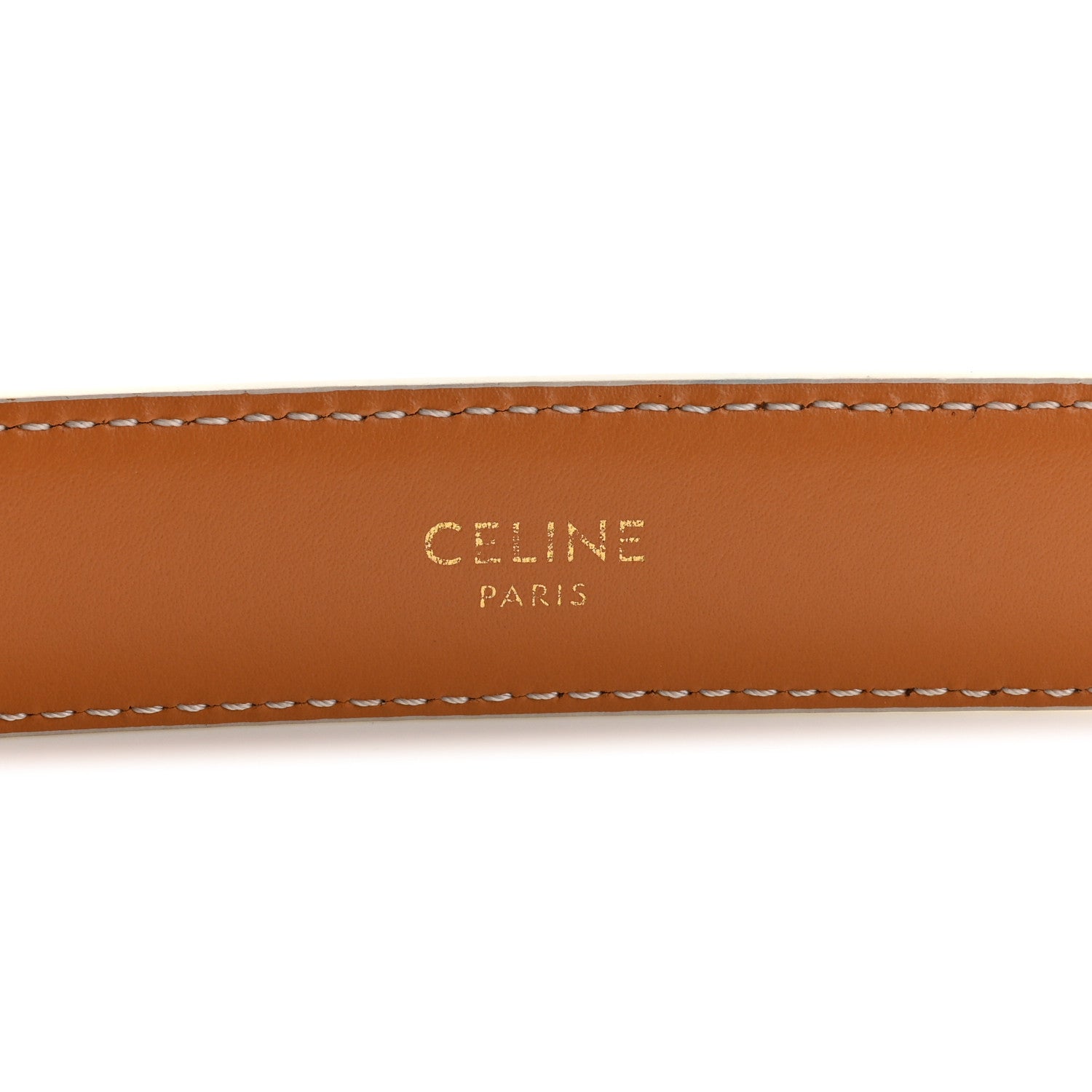 Celine Triomphe Canvas Medium 25mm Belt 85 34 White 3 of 9