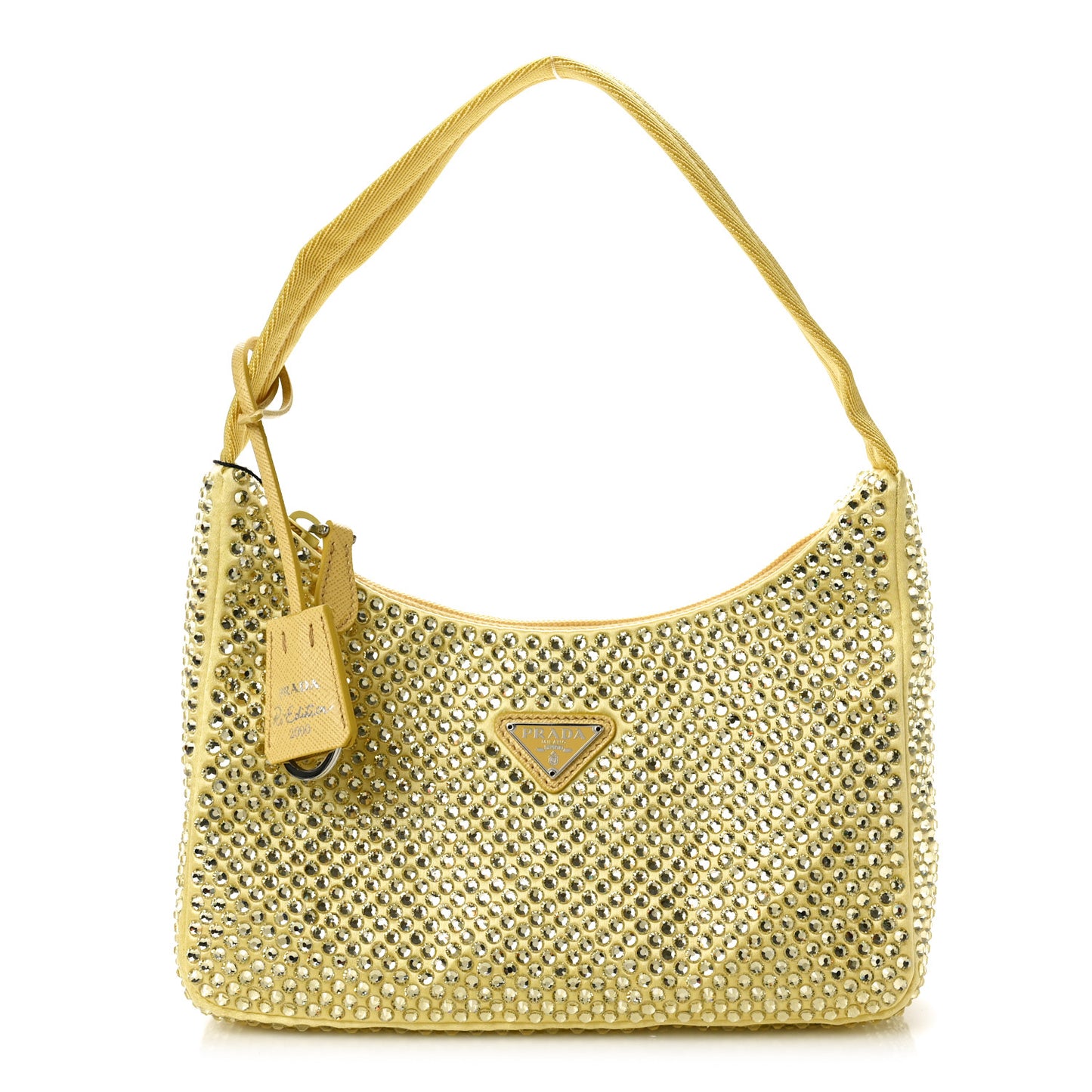 Satin Crystal Mini Re-Edition 2000 Bag Ananas