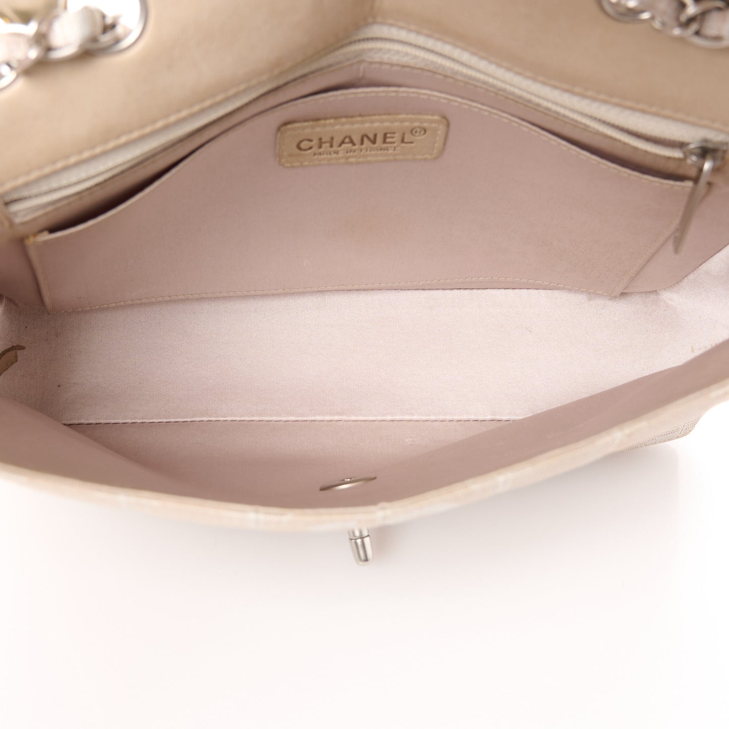 Nylon Medium Travel Flap Light Beige