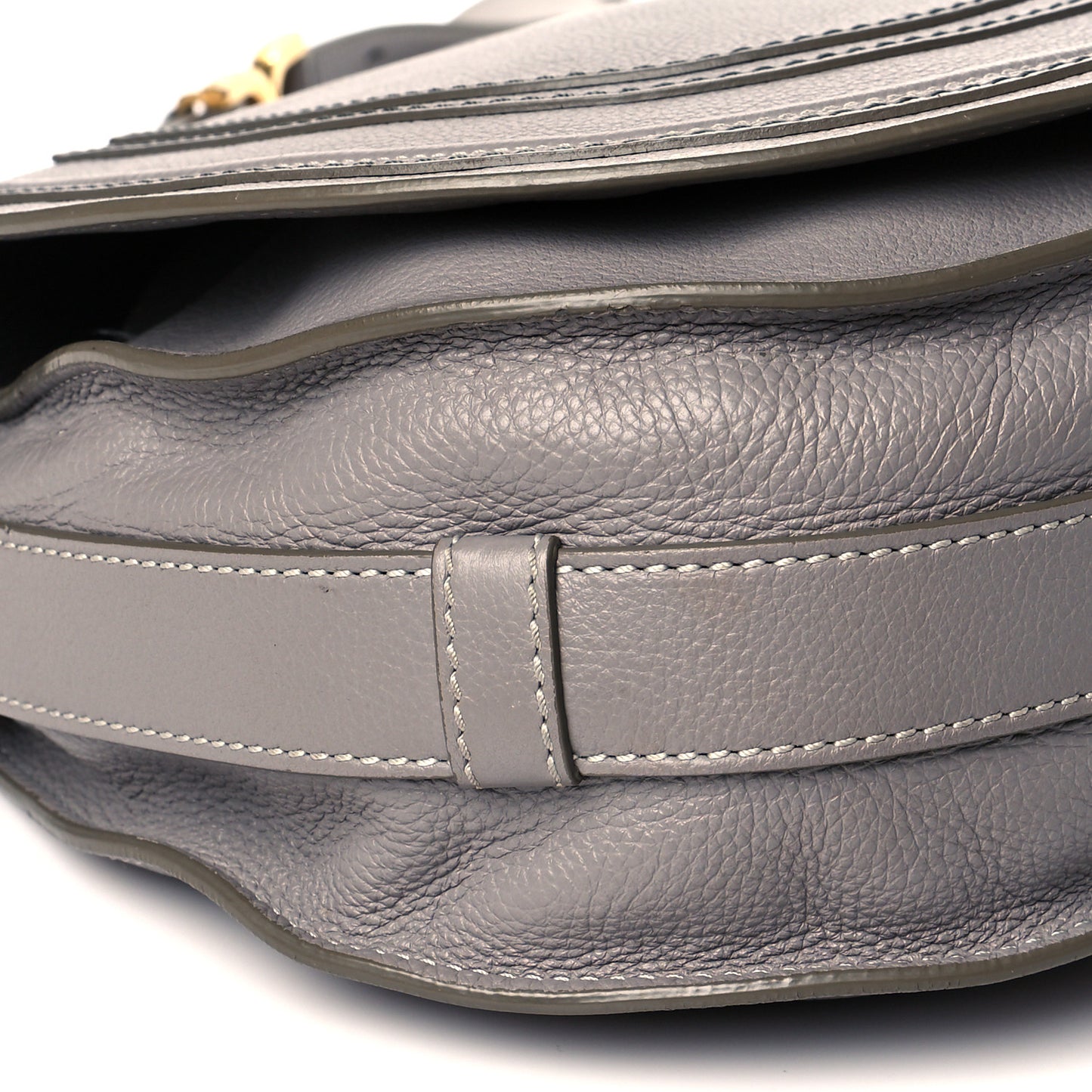 Calfskin Medium Marcie Round Crossbody Bag Cashmere Grey