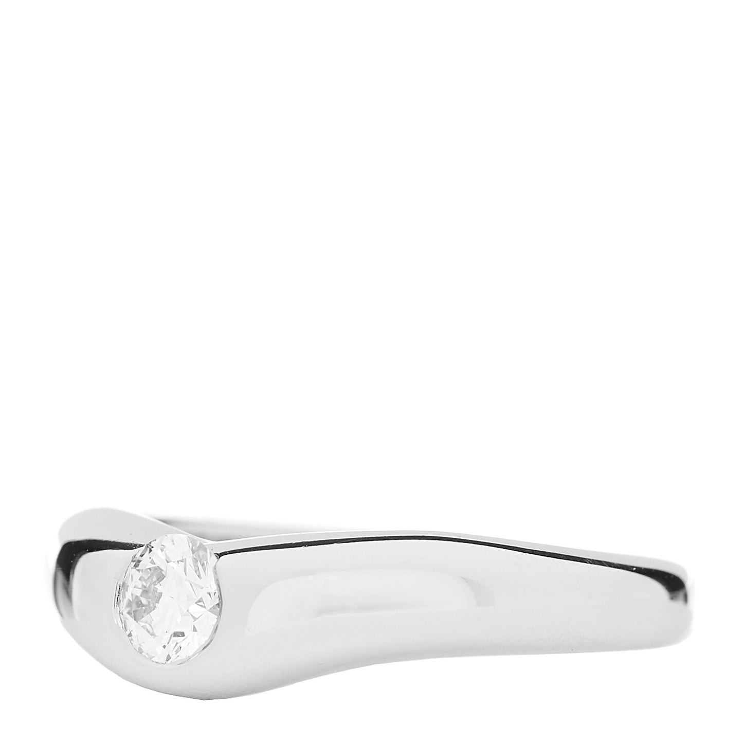 Platinum Diamond Elsa Peretti Curved Band Ring 47 4.25