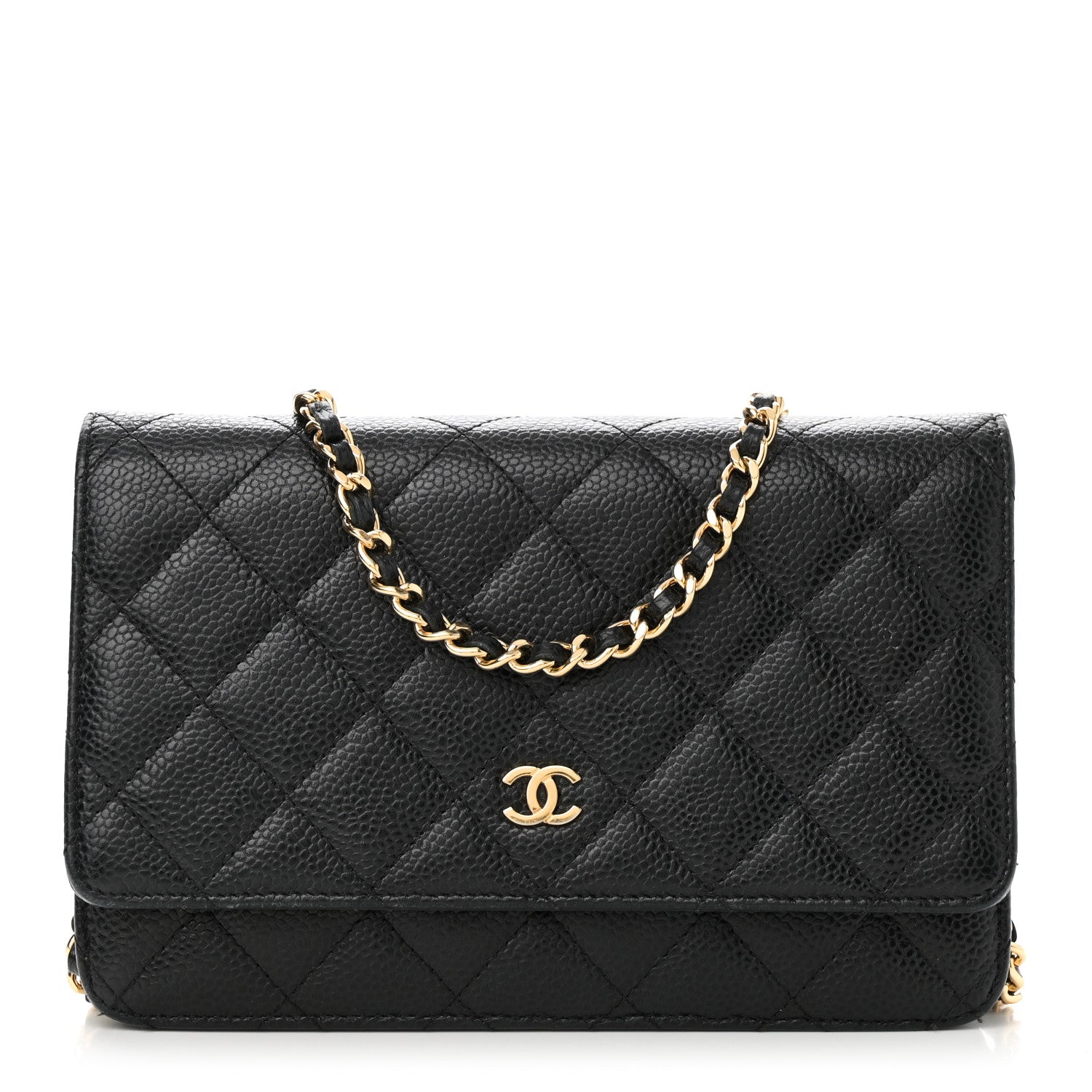 Chanel Caviar Quilted Wallet on Chain WOC Black 1 of 12