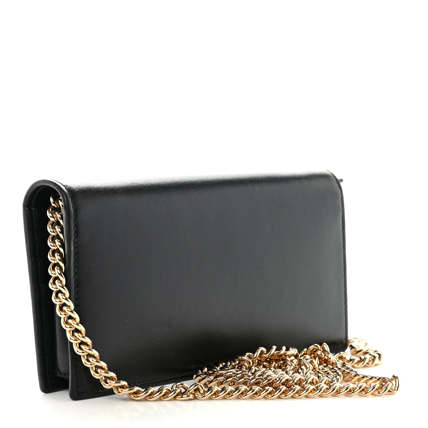 Boarded Plutone Calfskin Horsebit 1955 Wallet On Chain Black