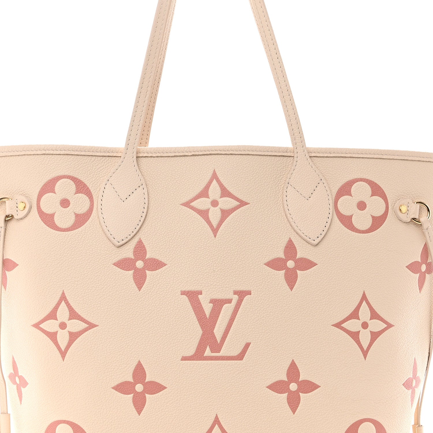 Louis Vuitton Empreinte Monogram Giant Neverfull MM Creme Rose Trianon 6 of 12