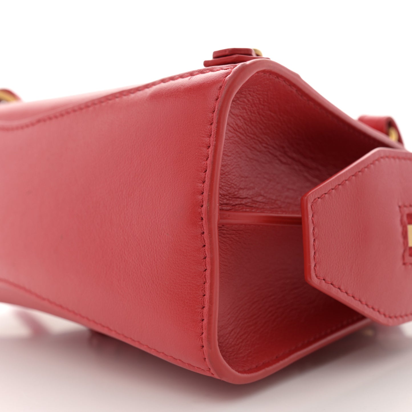 Smooth Calfskin Neo Classic Brass Hardware Mini City Red