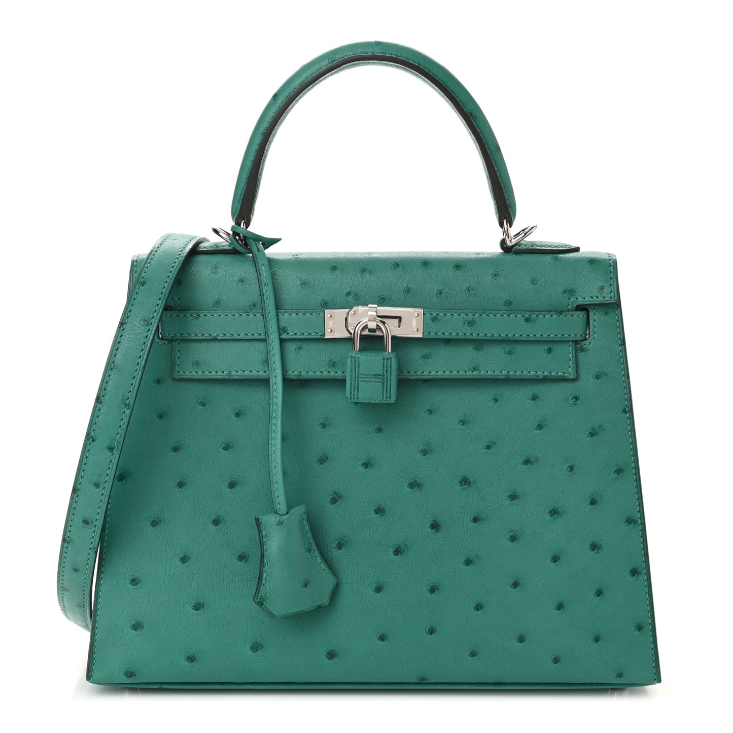 Ostrich Kelly Sellier 25 Vert Verone