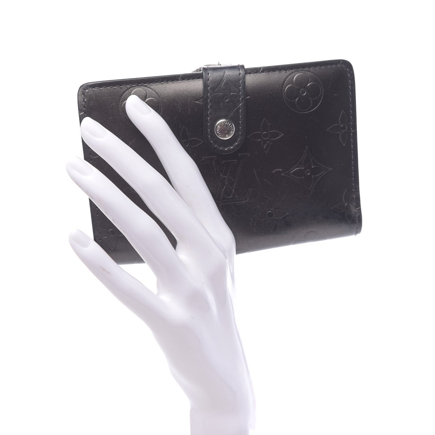 Mat Monogram French Purse Wallet Black