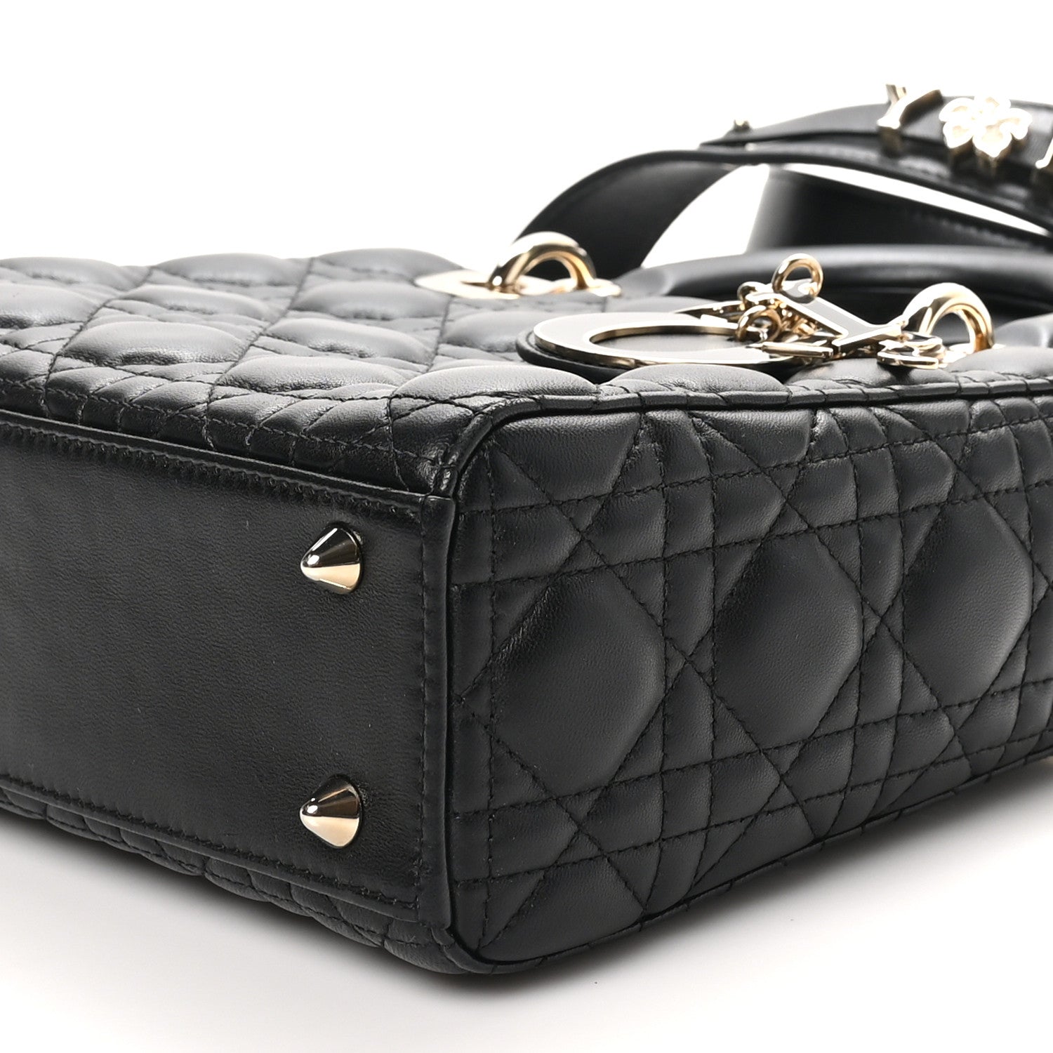Christian Dior Lambskin Cannage Small My ABCDior Lady Dior Black 10 of 11