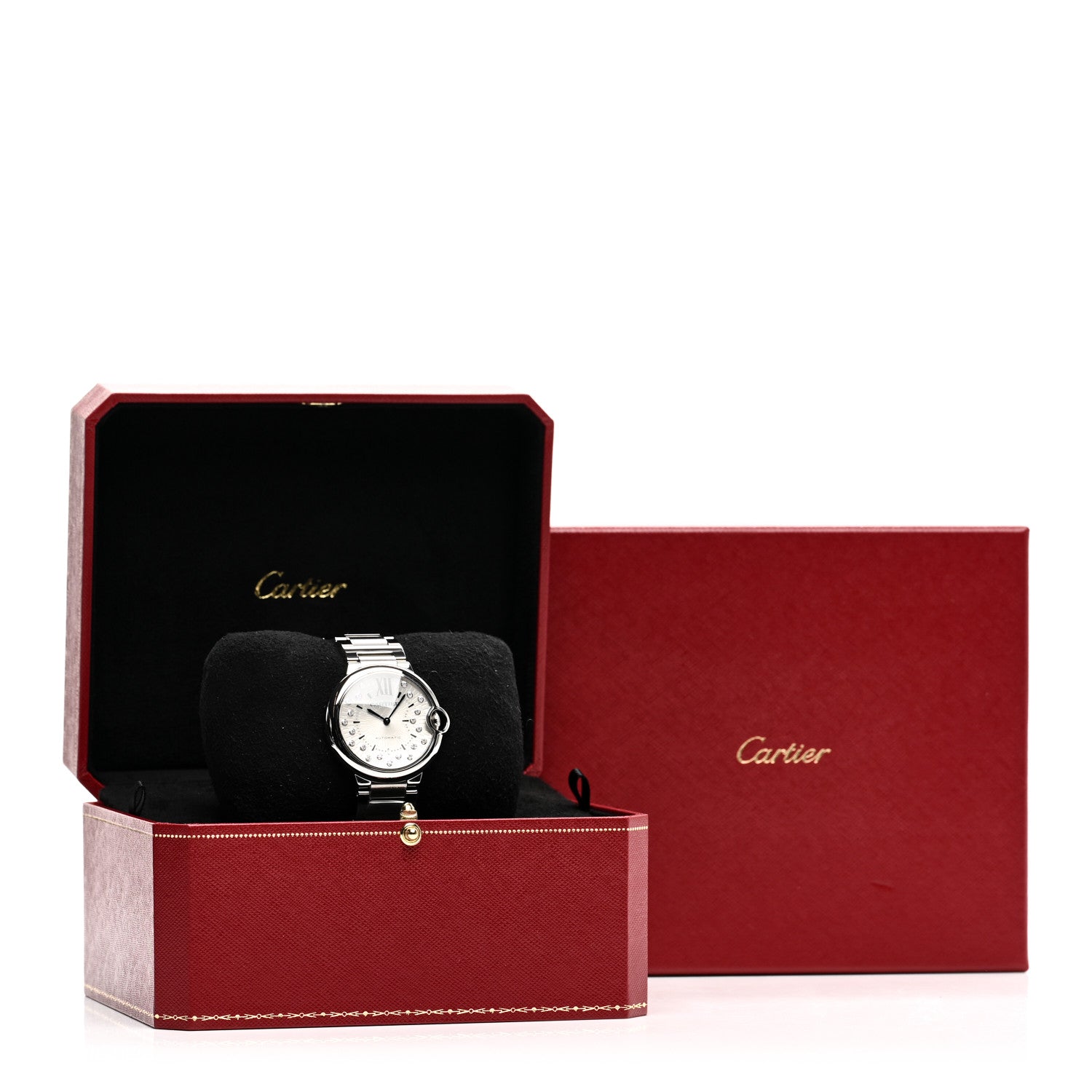 Cartier Stainless Steel Diamond 36mm Ballon Bleu De Cartier Automatic Watch 5 of 5