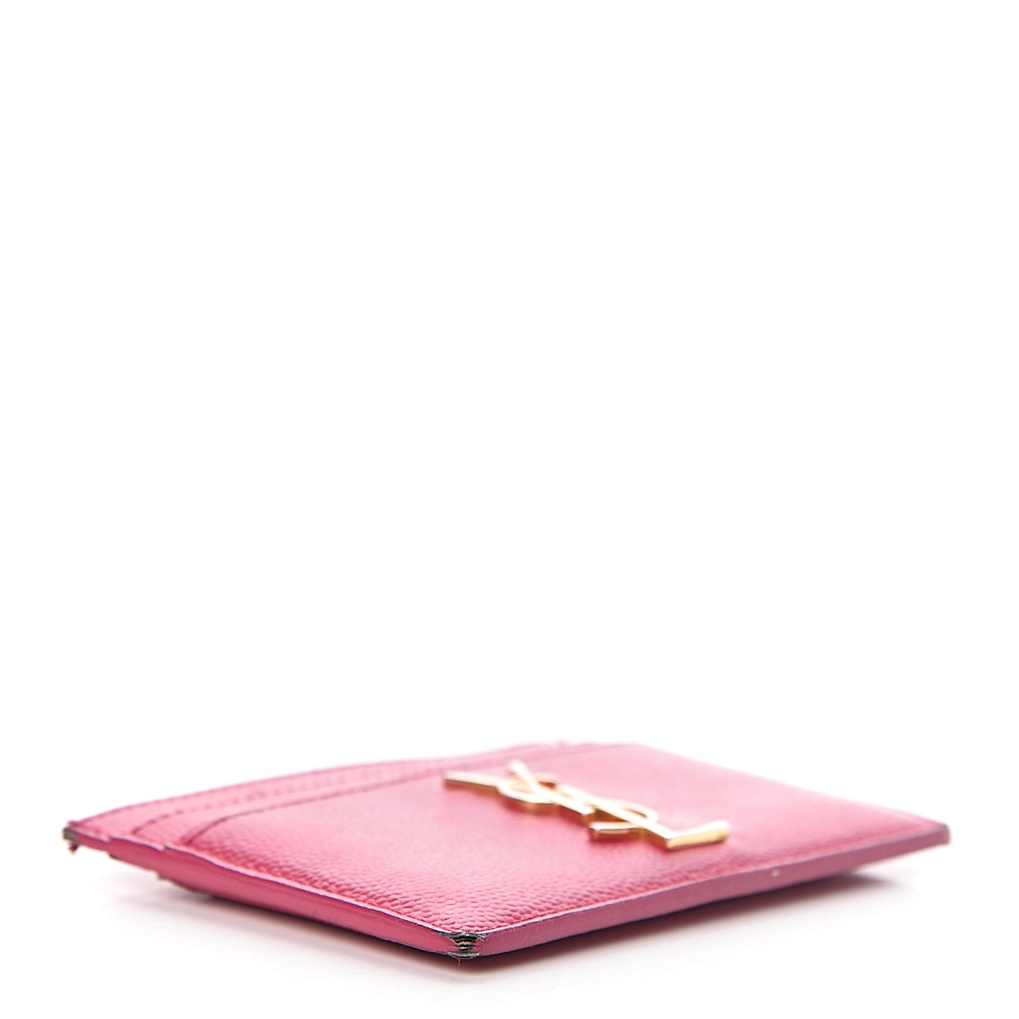 Grain De Poudre Monogram Credit Card Case Fuschia