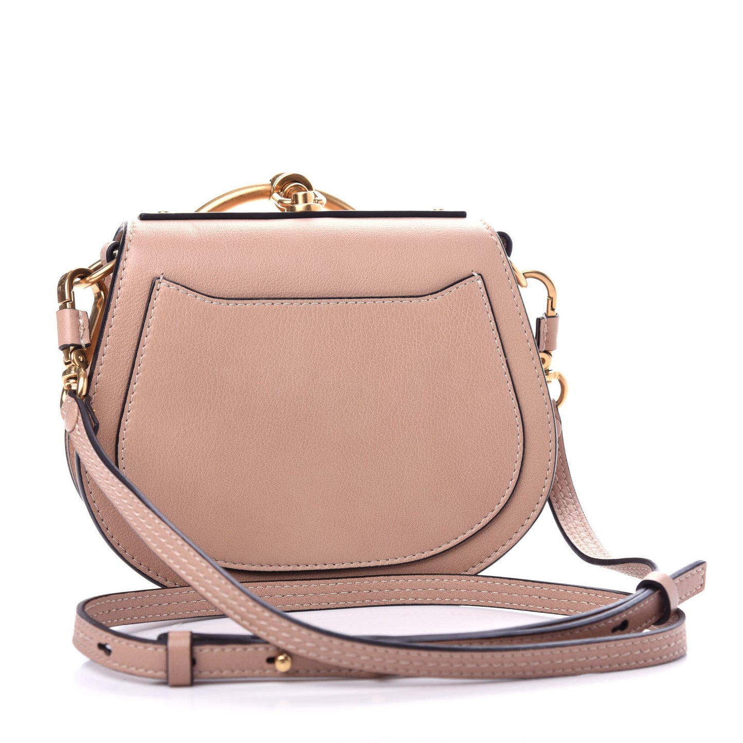 Calfskin Suede Small Nile Bracelet Bag Biscotti Beige
