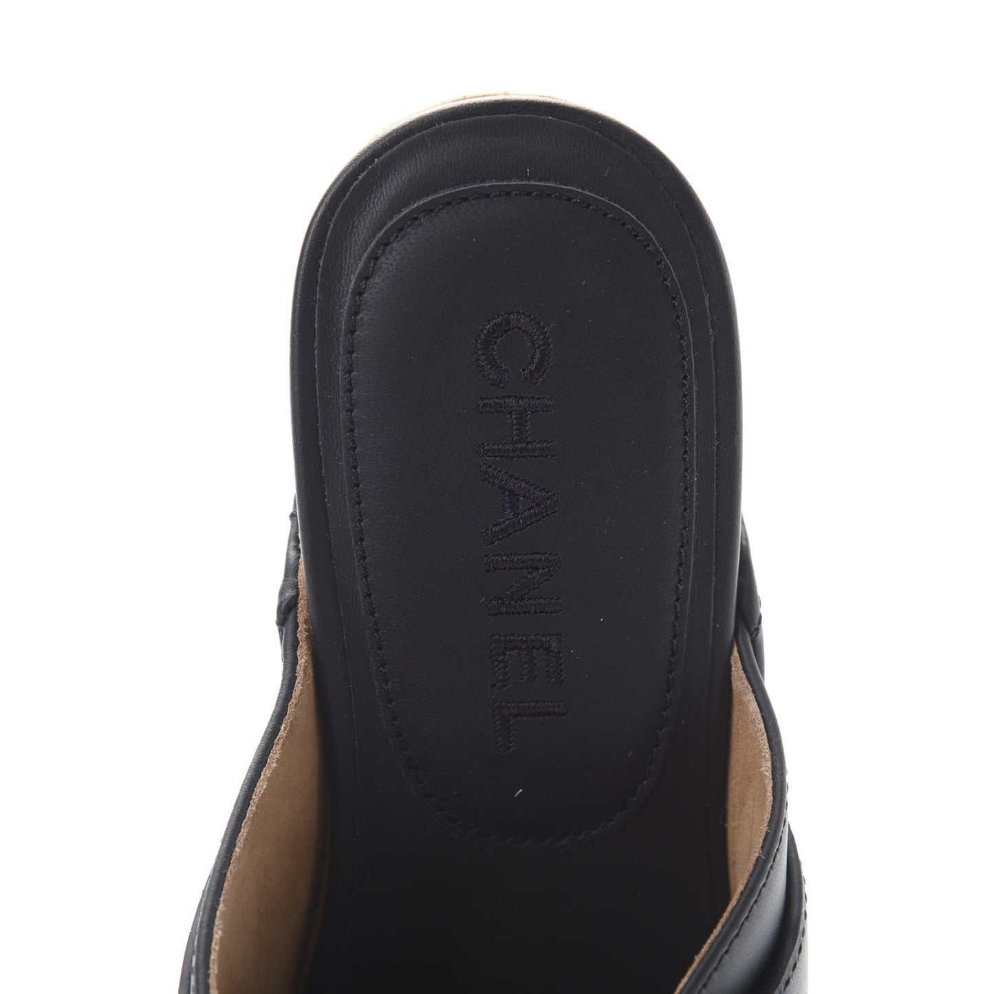 Calfskin CC Turn Lock Clogs 36 Black