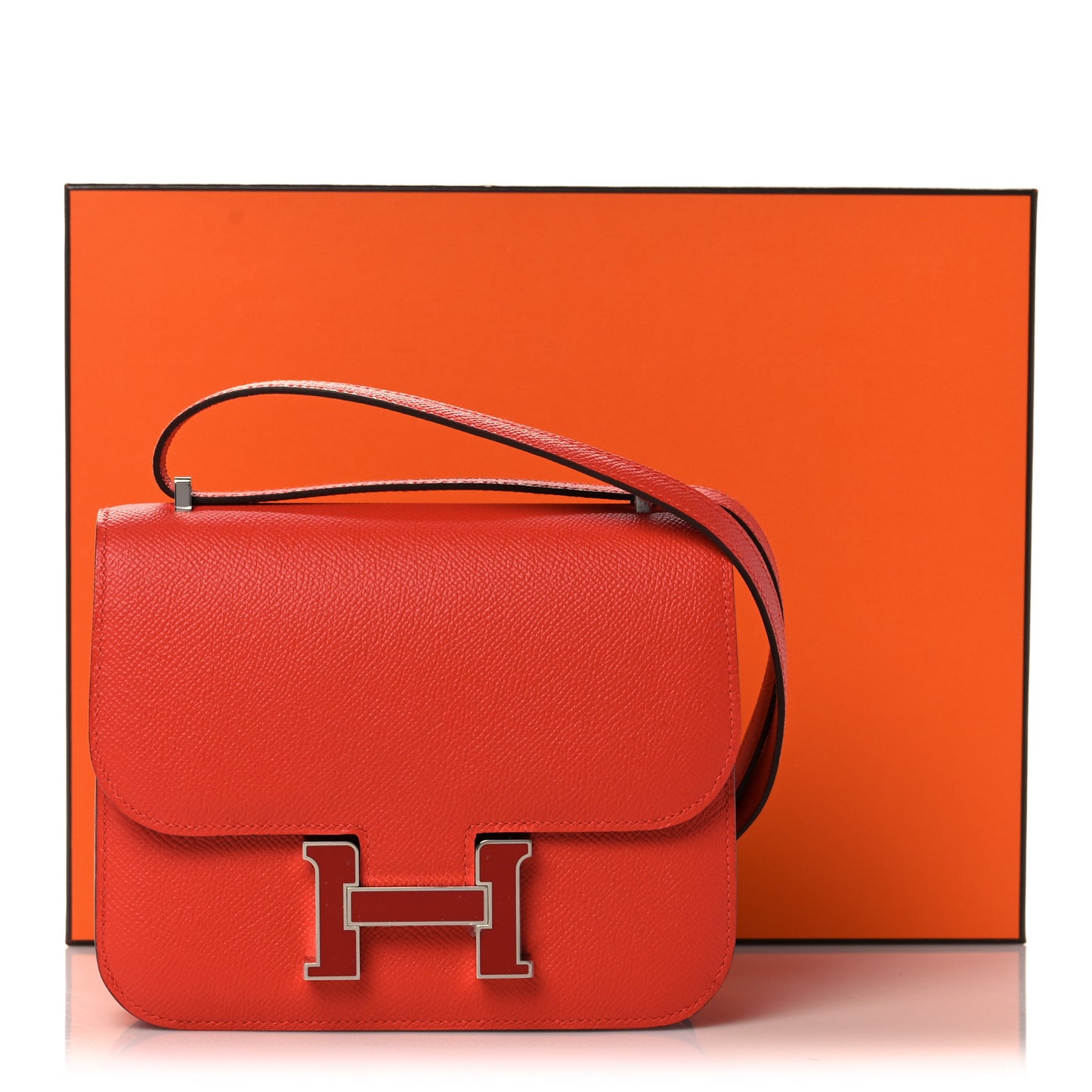 Epsom Enamel Constance 18 Capucine Sanguine
