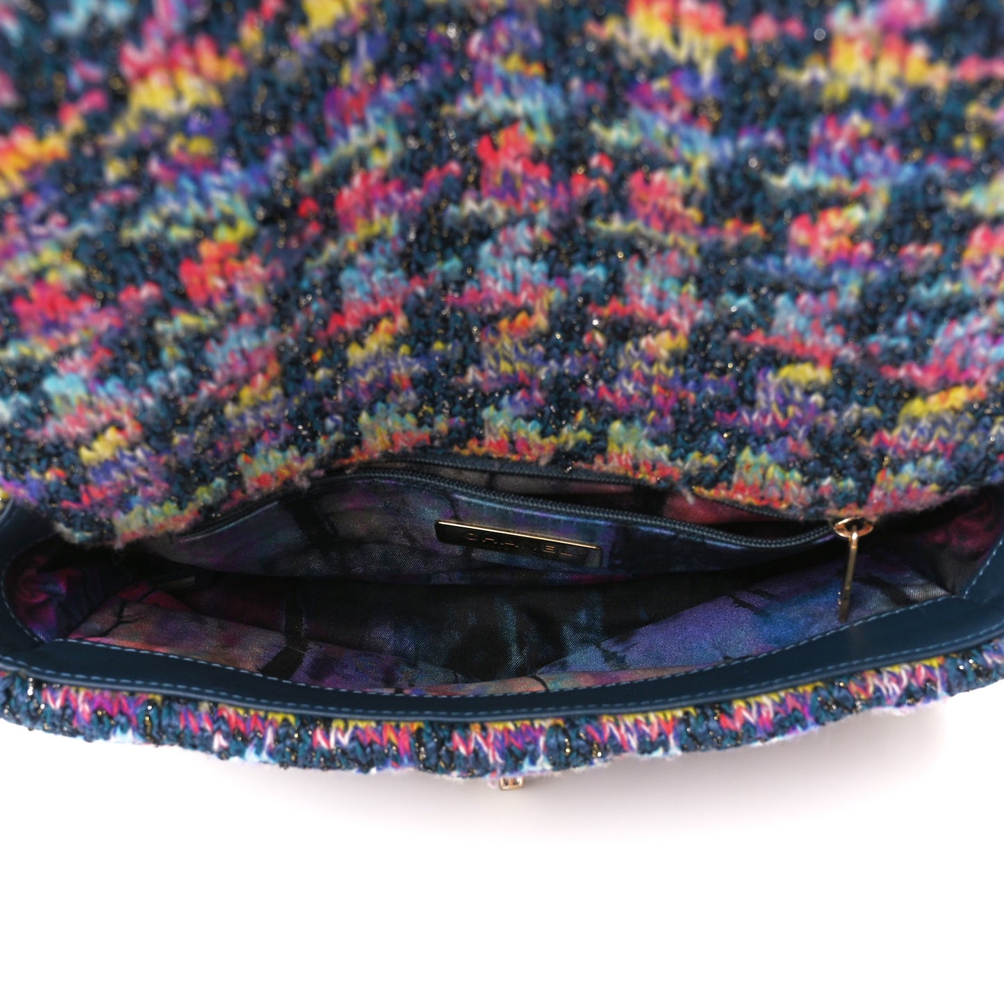 Tweed Quilted Medium Chanel 19 Flap Dark Multicolor