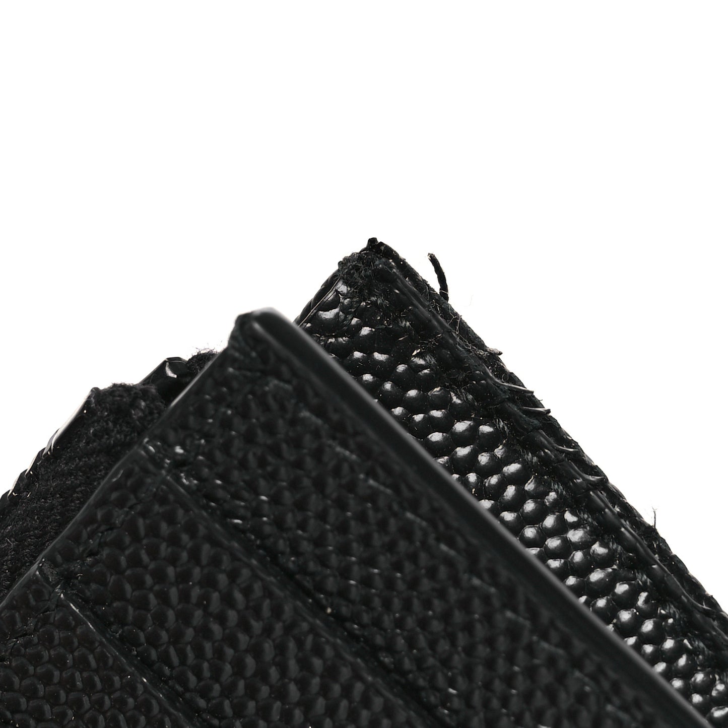 Grain De Poudre Matelasse Chevron Monogram Fragments Zippered Card Case Black