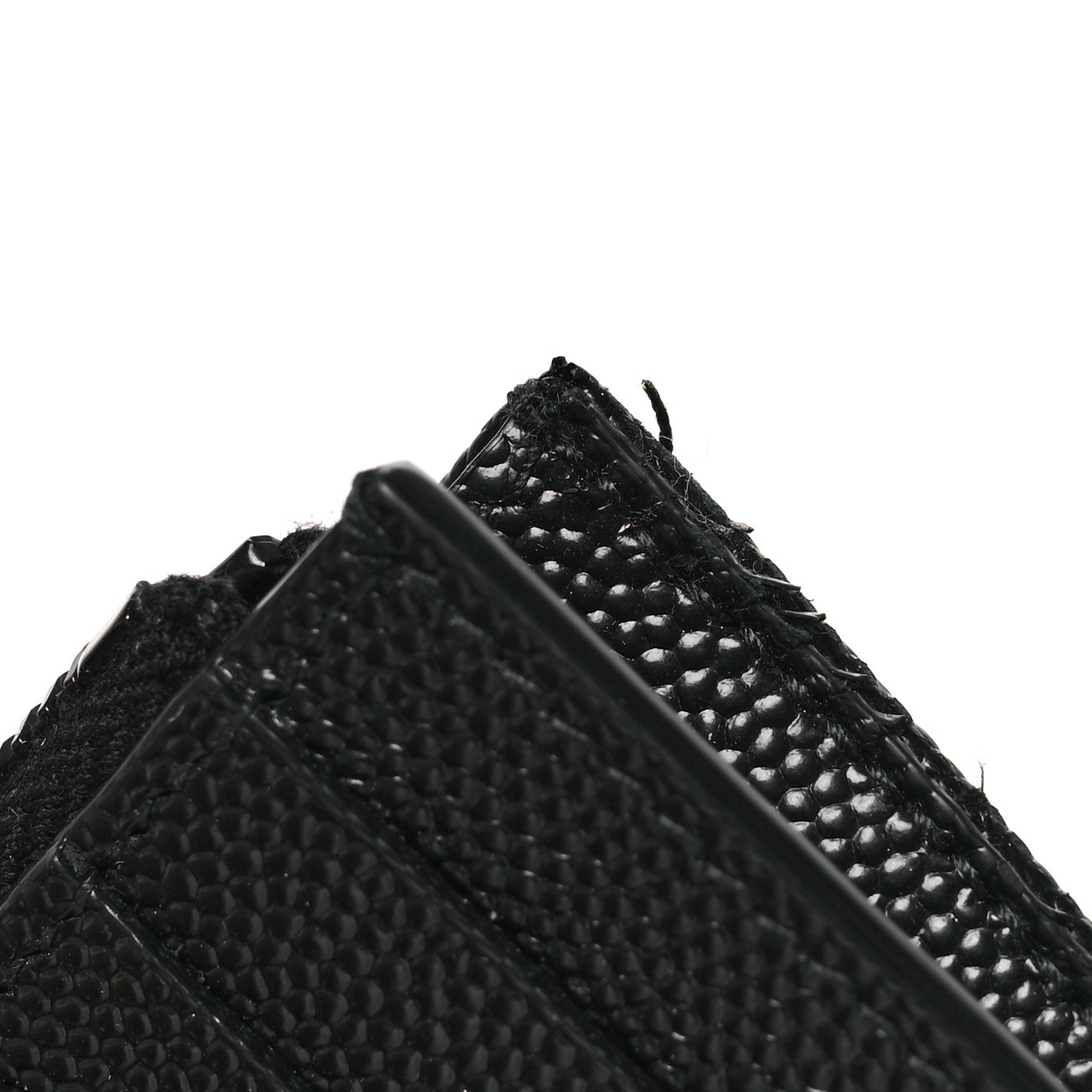 Saint Laurent Grain De Poudre Matelasse Chevron Monogram Fragments Zippered Card Case Black 8 of 8