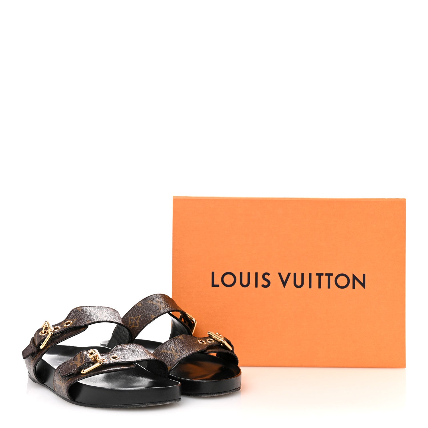 Louis Vuitton Monogram Bom Dia Mule Sandals 38 Black 11 of 11