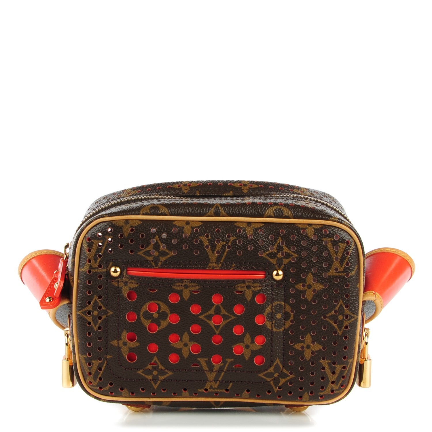 Louis Vuitton Monogram Perforated Mini Trocadero Orange 122343