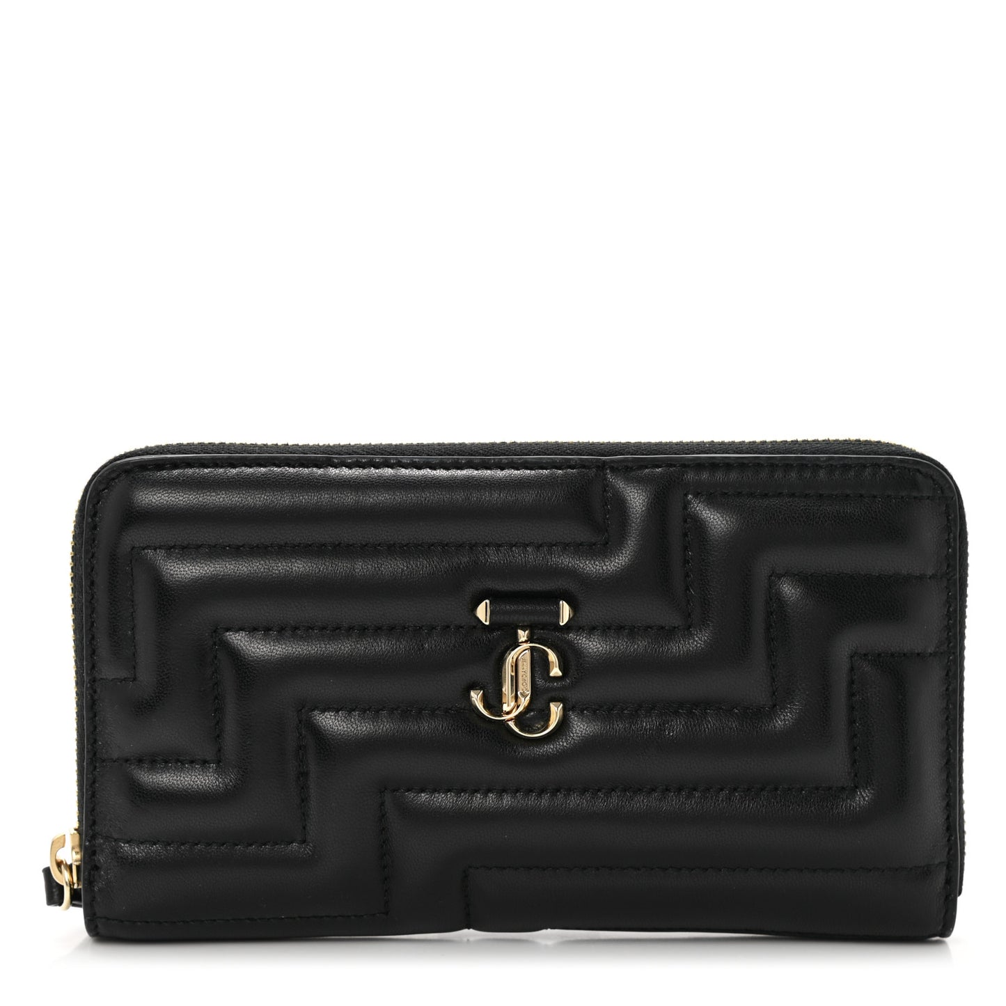 Nappa Quilted Pippa Zip Around Wallet Black