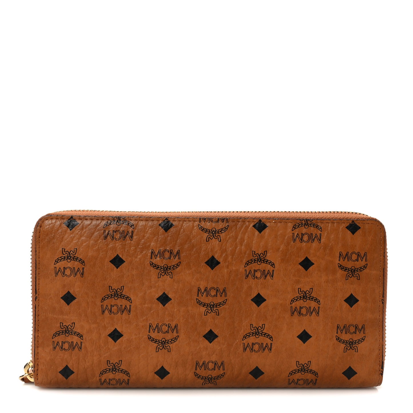 Visetos Large Zip Around Wallet Cognac
