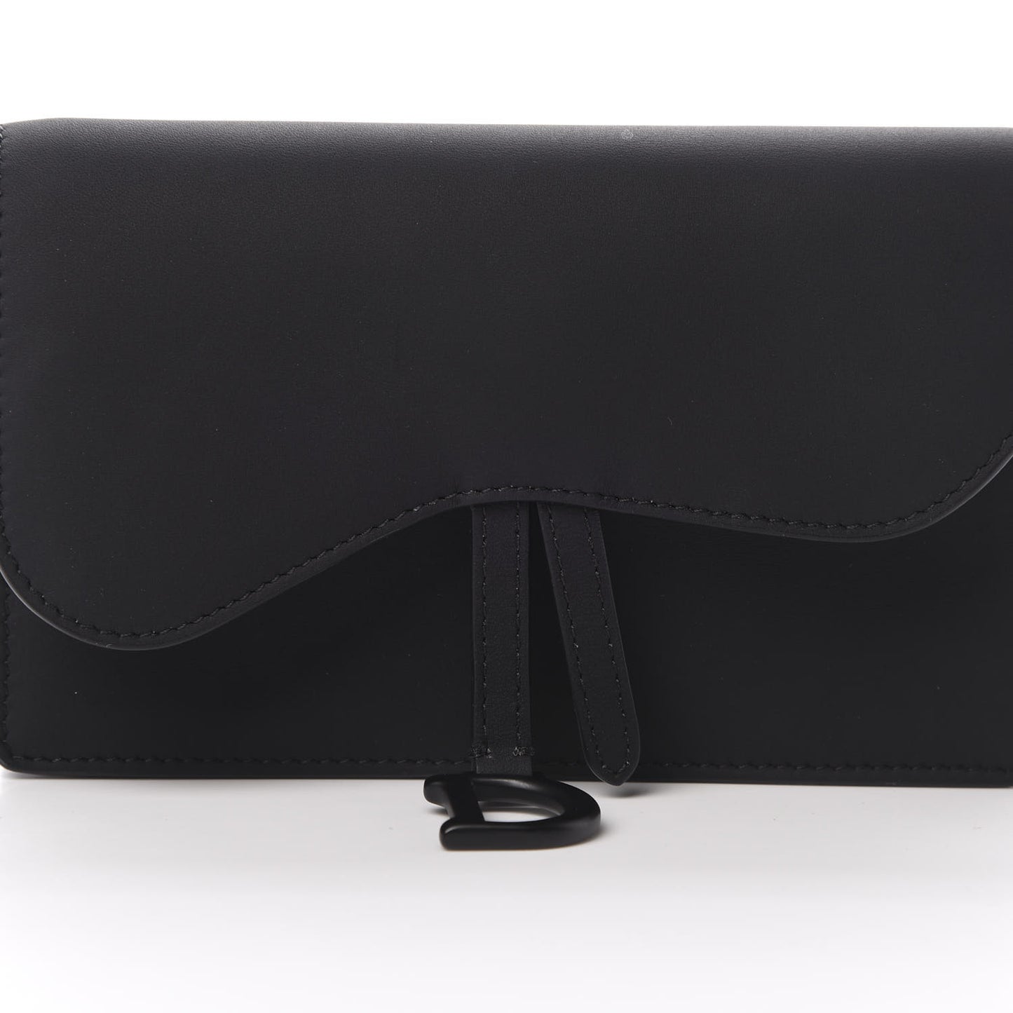 Ultra Matte Calfskin Saddle Belt Bag Black