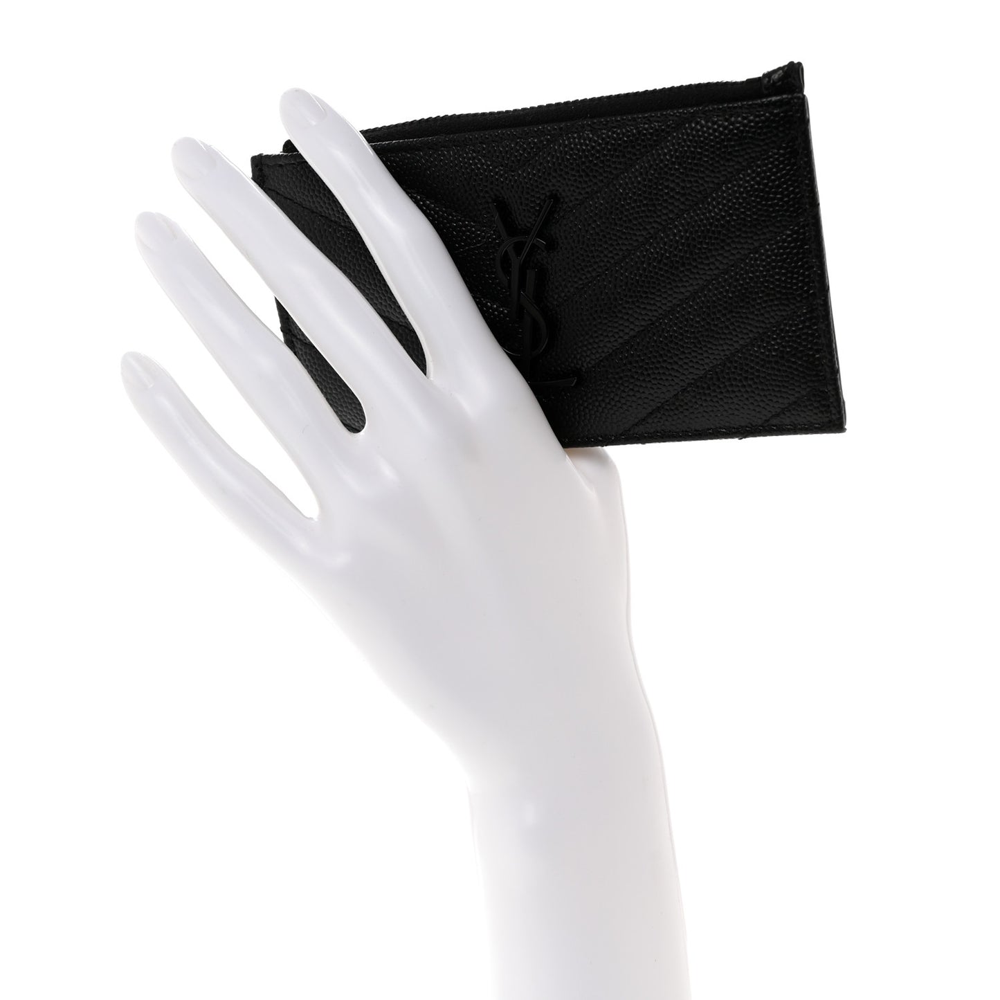 Monogram Grain de Poudre 5 Fragments Zip Pouch Card Holder Black