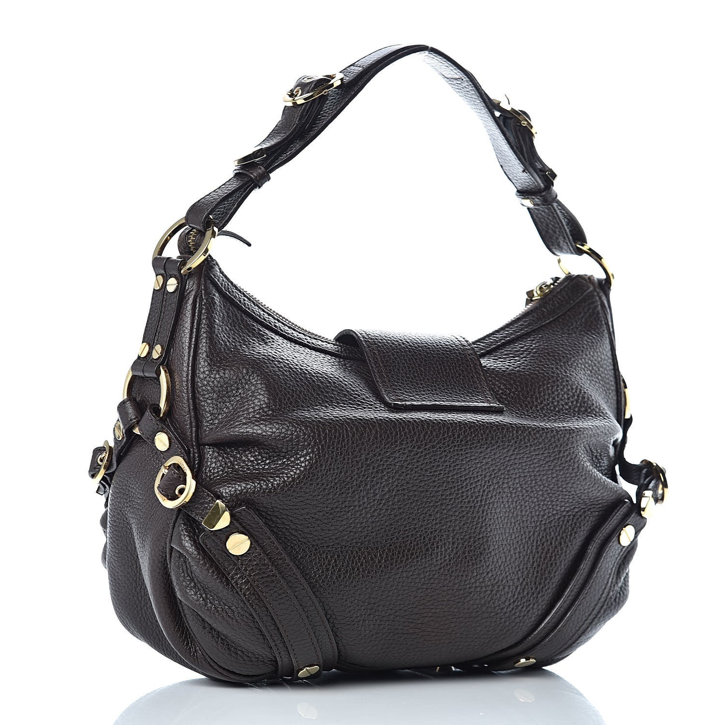 Calfskin Shoulder Bag Brown