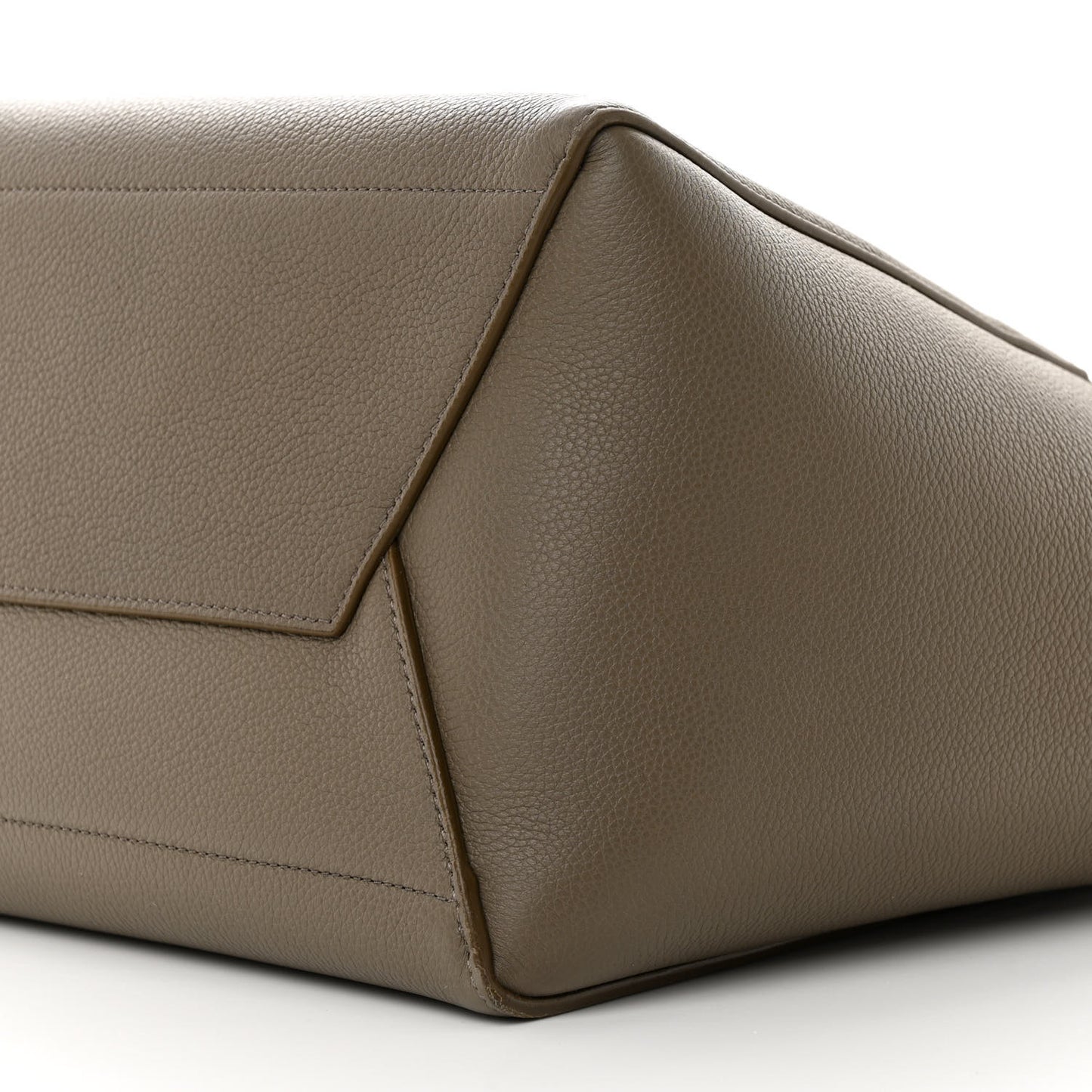 Soft Grained Calfskin Sangle Bucket Bag Taupe