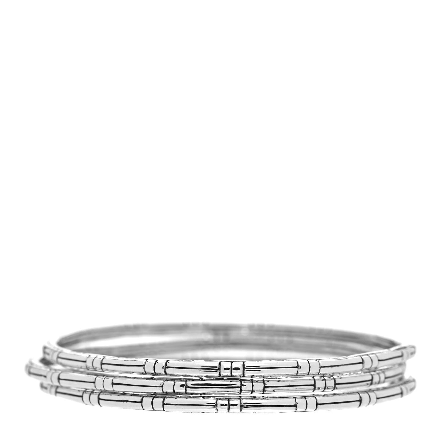 Sterling Silver Kali Slim Bangle Bracelet Set of 3