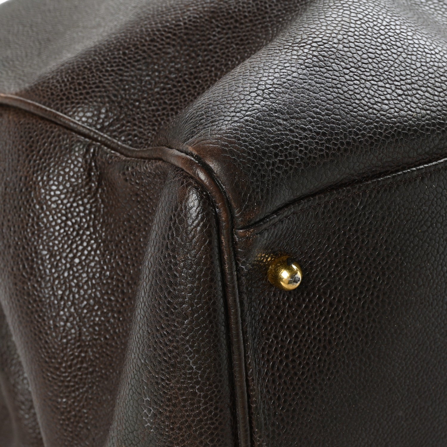 Chanel Caviar XL Weekender Bag Brown 11 of 15