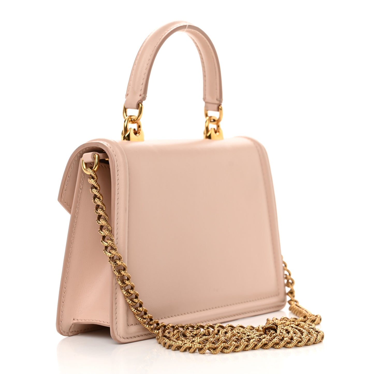 Smooth Calfskin Small Devotion Envelope Top Handle Bag Cipria